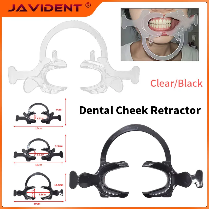 JAVIDENT Dental Cheek Retractor Orthodontic Mouth Opener C Shape Lateral Open Dental Orthodontic  Handled Oral Assist Device