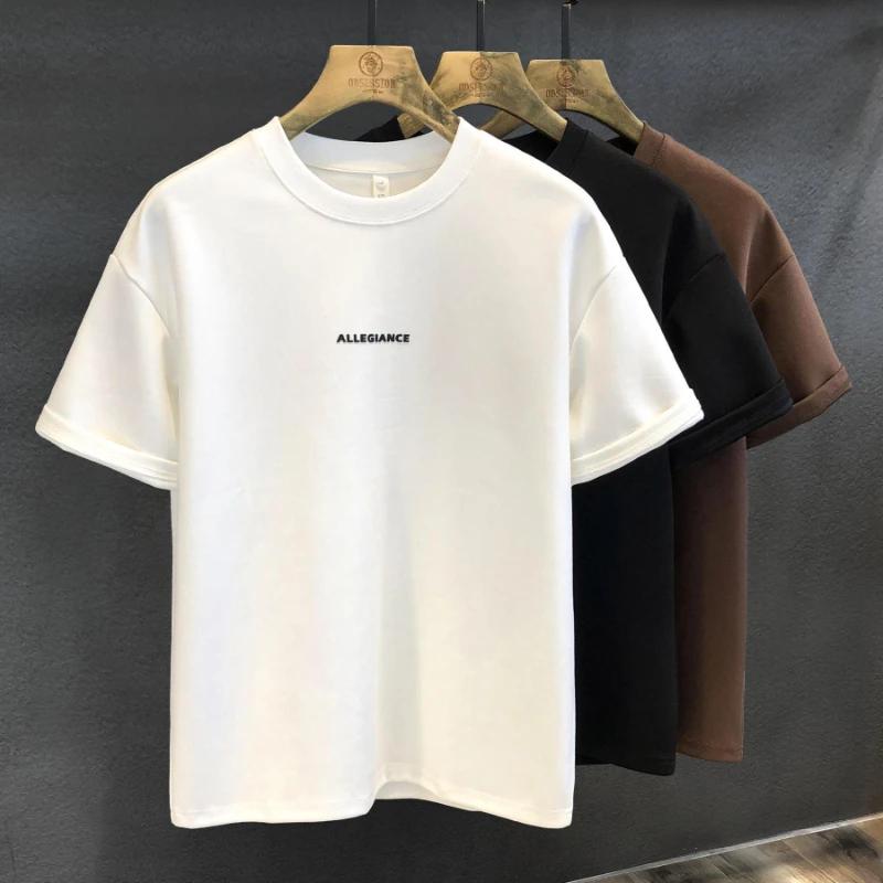 

2025 High-quality cotton printed T-shirts for men and women in summer 2025 loose and casual round-neck short-sleeved tops 2025