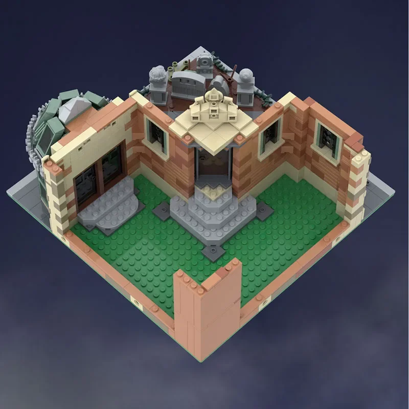 Novo modelo de construção de bloco de construção moc, módulo de castelo de casa assombrada medieval, presente de bloco de construção, brinquedo infantil diy conjunto de montagem