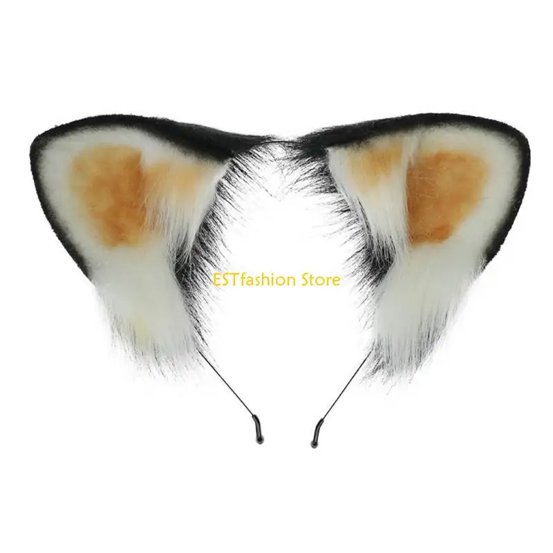 Y5gc menor panda orelha bandana estudantes carnavais anime personagem hairband animal orelha bandana pelúcia cabelo hoop