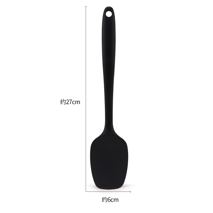 LMETJMA 28cm szpatułki silikonowe żaroodporna łyżka łopatka Non-Stick Spoonula elastyczne skrobaki do pieczenia narzędzie do mieszania JT20