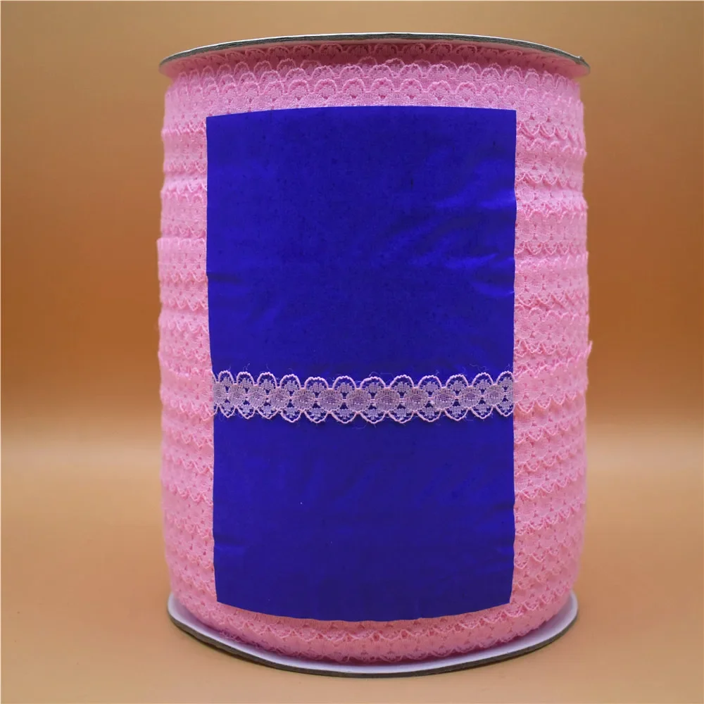 Großhandel 600 Yards/Los Weißes Spitzenband 14MM breites Bortband DIY bestickte Spitze zum Nähen, Dekoration, afrikanische Spitzenstoffe, Zubehör – Detail 2