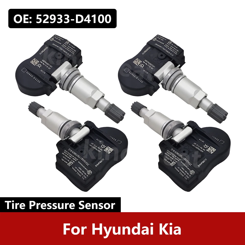 4PCS/Lot For Hyundai Kia TPMS Car Tire Pressure Monitor System Sensor 52933-D4100