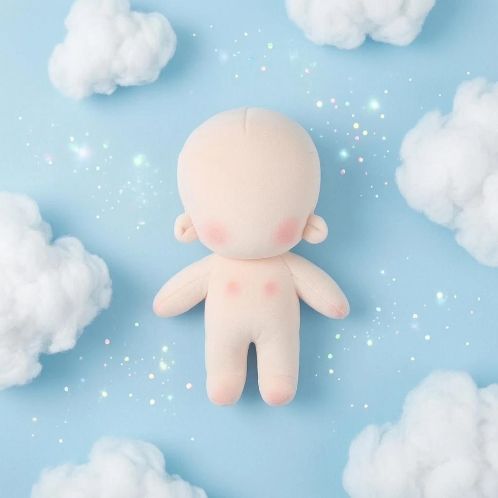 座ってお座りできるぬいぐるみ、赤い頬のぬいぐるみ、自立できるソフトトイキャラクター、柔らかいぬいぐるみ、縫い付けられた丸い手足のぬいぐるみ
