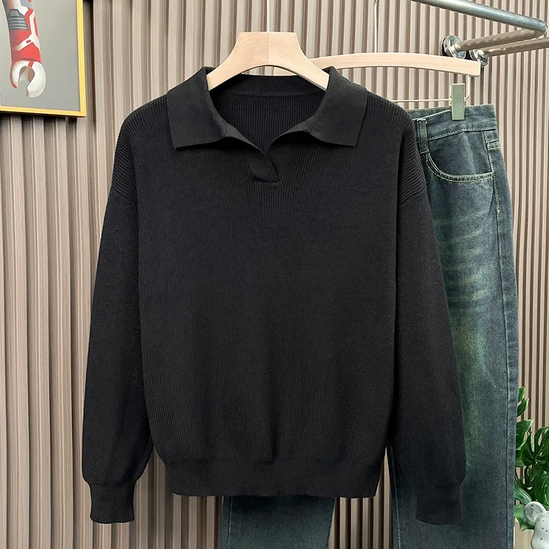 

ay Ne Knitwear Men's Cleanfit Autumn Winter High-End Lazy Sle Cool American Retro Lazy Wind Polyester Fiber Knitwear