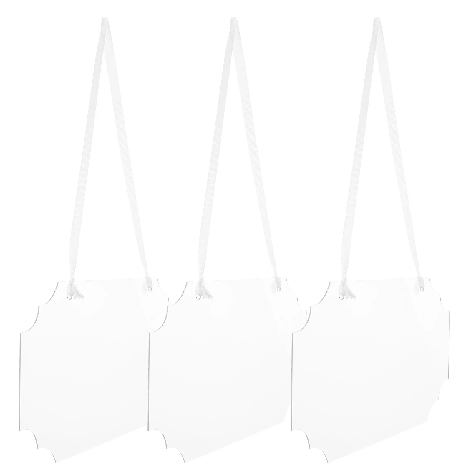 3 قطعة علامة معلقة من الأكريليك الفارغ الشفاف DIY لوحات السبورة لقائمة الباب علامة مخطط أسبوعي ديكور البيع بالتجزئة