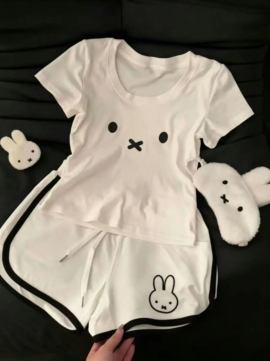 Lovely Sweet Miffy Can Be Worn Outside Round Collar Pajamas Woman Summer Senior Sense Soft Sister Student Dormitory Foreign Suit view 4