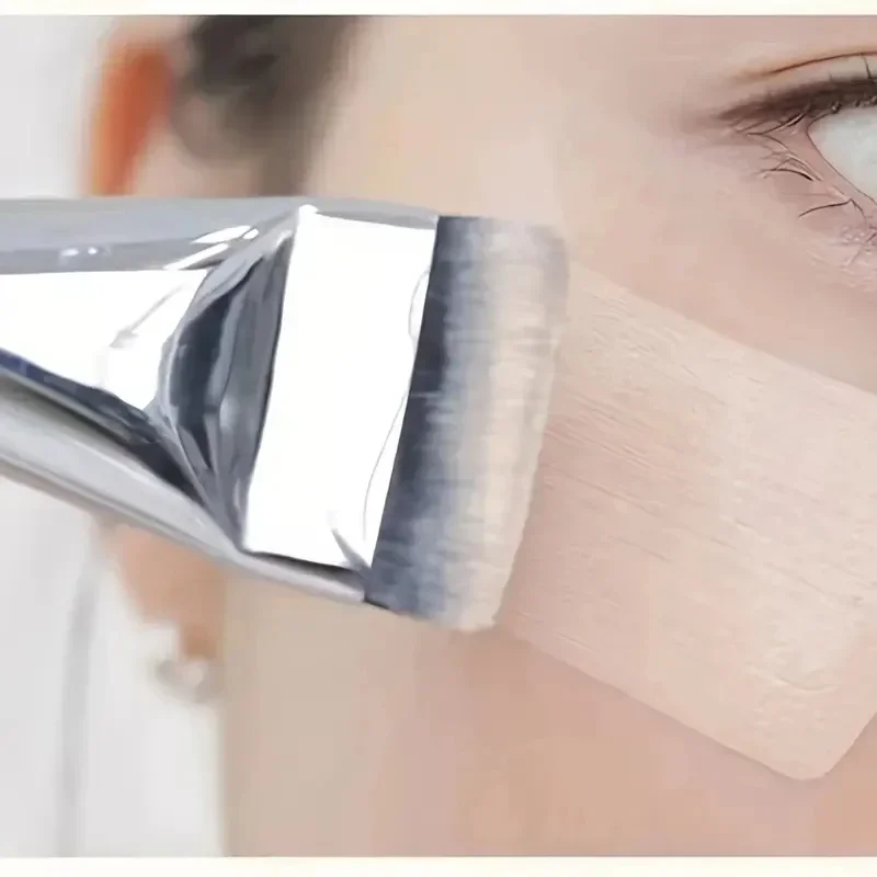 Pincel de base de cabeça plana ultrafino, leve para contorno facial, mistura de máscara e creme, ferramenta de maquiagem para entusiastas de beleza