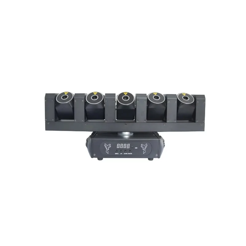 

Светодиодный прожектор с 5 головками 5*2W RGB, вращающаяся голова, DMX512, звукоактивируемый, для дискотек, клубов, баров, мероприятий