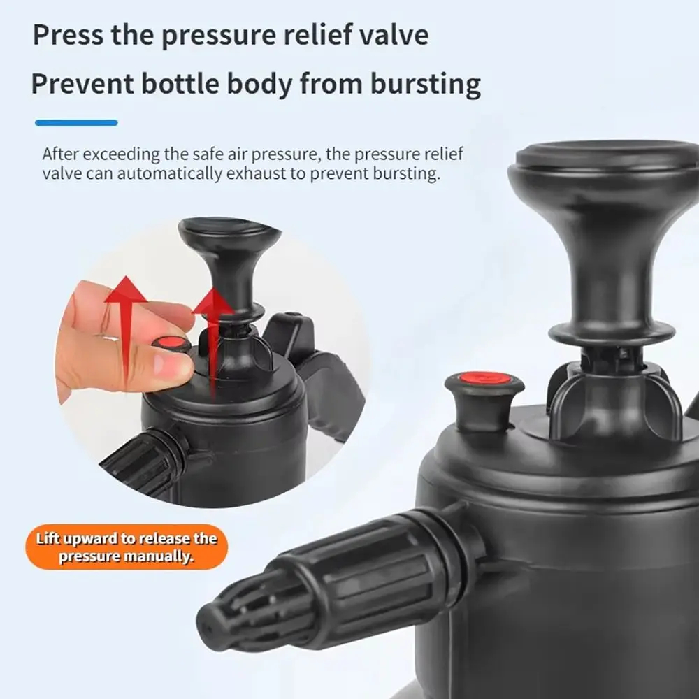 

прочный распылитель давления воздуха, распылитель пены, пластиковый 2л, бутылка для воды из пены, ручной горшок для пены, инструмент для чистки автомобиля