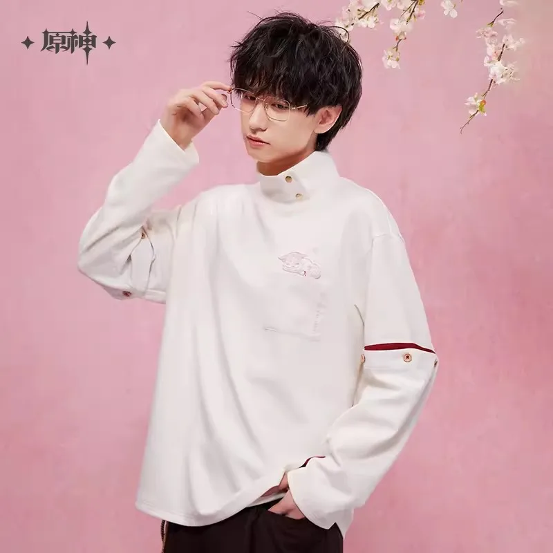 

[Genuine] Yae Miko Theme Impression Casual Collar Sweatshirt Genshin Impact Cosplay Costumes Adult Tops Couple Clothes 3XL Gifts