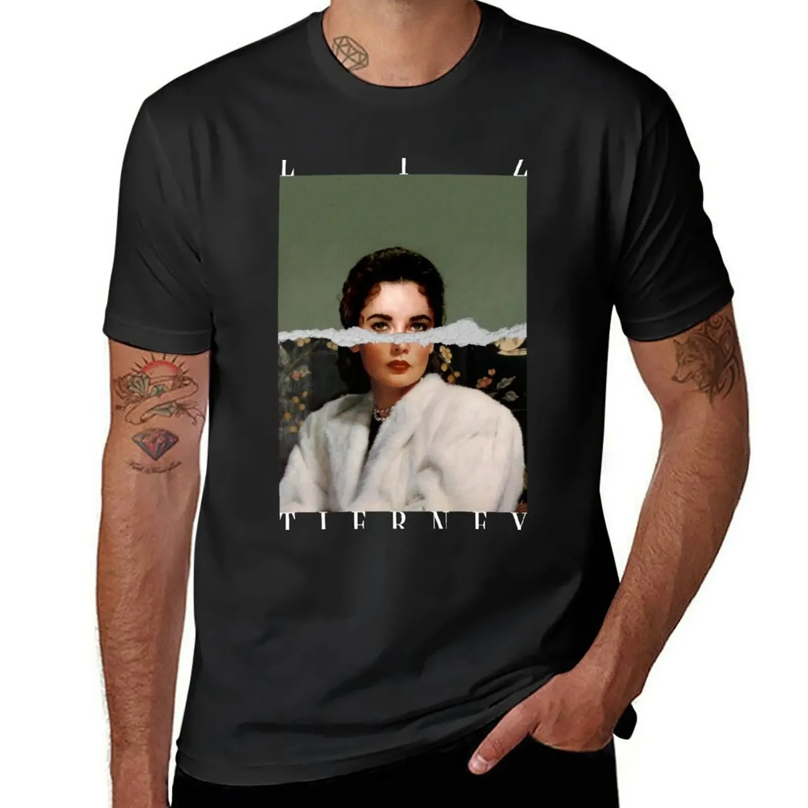 Liz Tierney (White Text) T-Shirt anime t shirts graphic t shirts shirts graphic tees mens plain t
