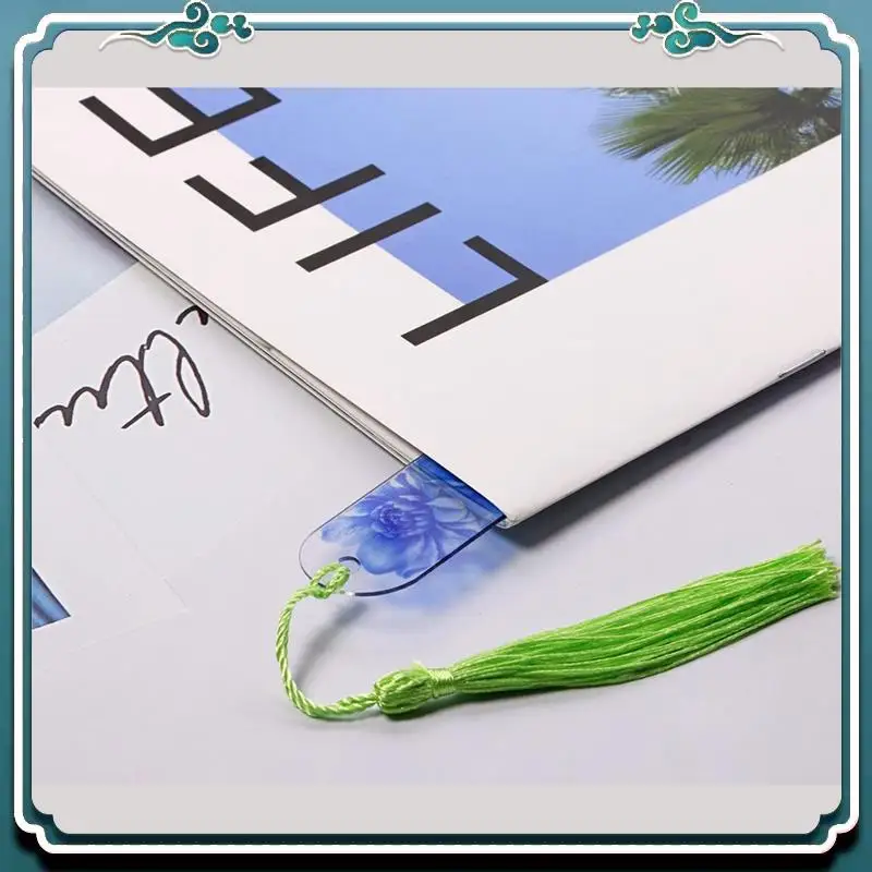 Easy To Use Transparent Acrylic Bookmark Bookmark DIY Unfinished Color Tassel Listing Pendant