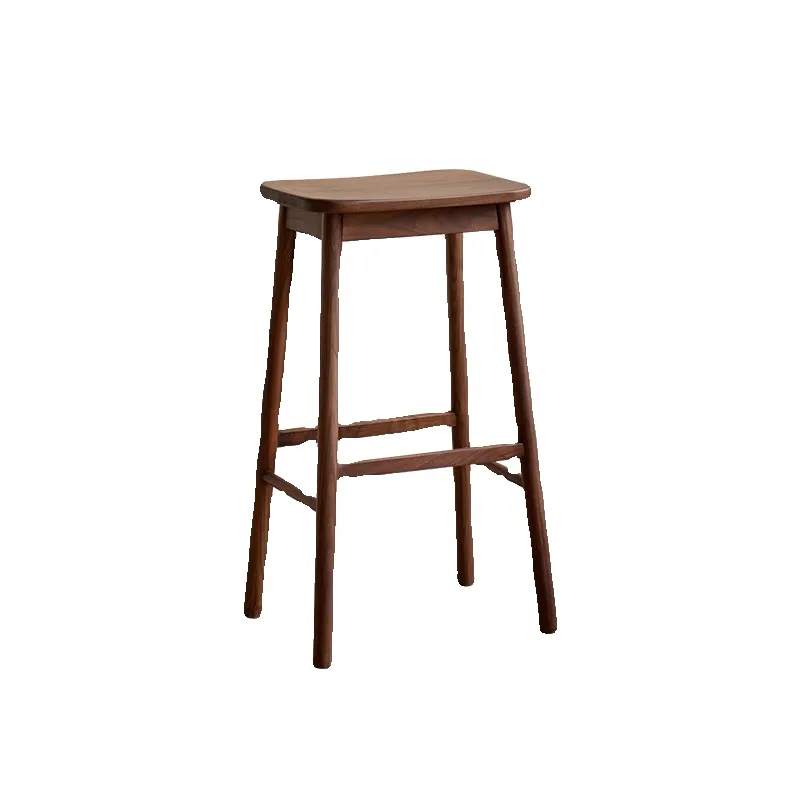 

Solid wood high stool saddle stool household bar stool cherry wood bar chair