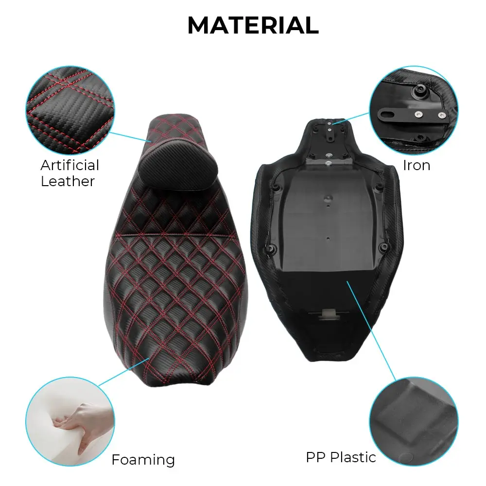 For Harley Touring Road Street Glide CVO/SE ST Limited FLHX FLHXSE 2023-26 Motorcycle Driver Passenger Two-Up Seat with Backrest