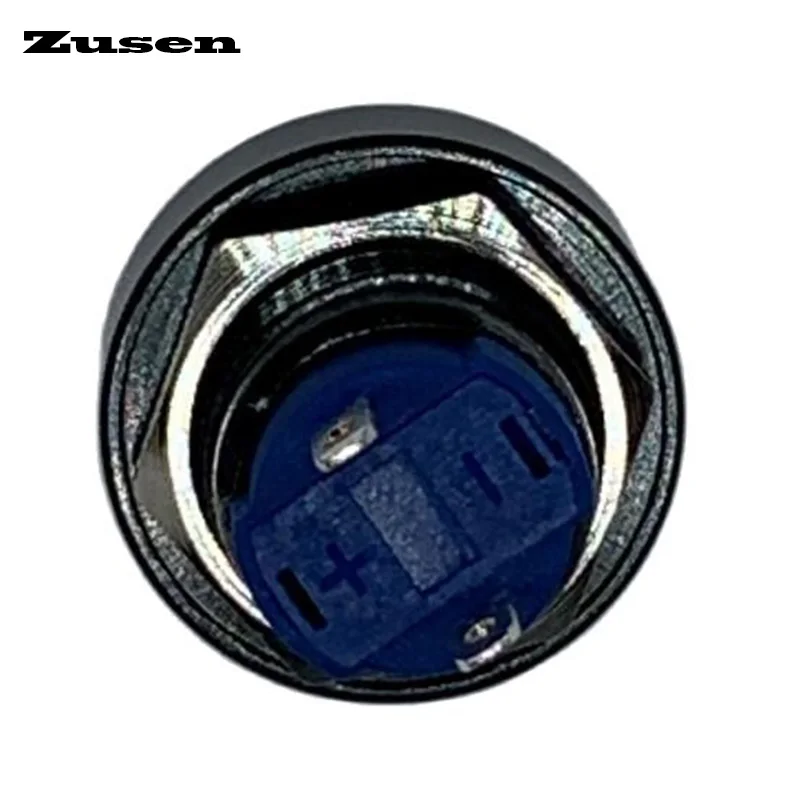 Zusen 12mm On/Off All Black Alumina Oxidation 1NO Latching Micro Switch Push Button Switch IP65(ZS12B-10Z/J/A)