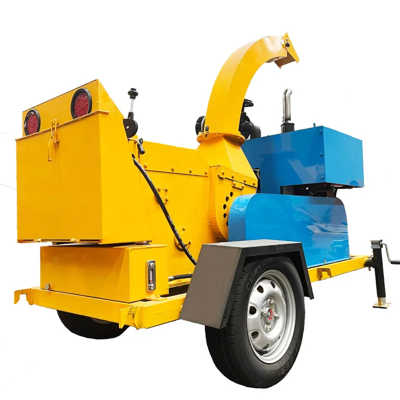Mobile Large-Scale Garden Branch Round Original Tree Root And Stump Crusher, Bamboo Wood Crusher