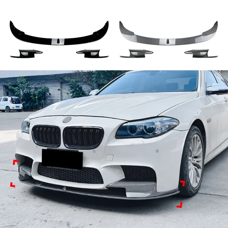 

For Bmw 5 Series F10 F11 M5 11-17 Front Bumper Lip Body Kit Spoiler Diffuser Bumper Protection Guard Splitter Accessories Kits