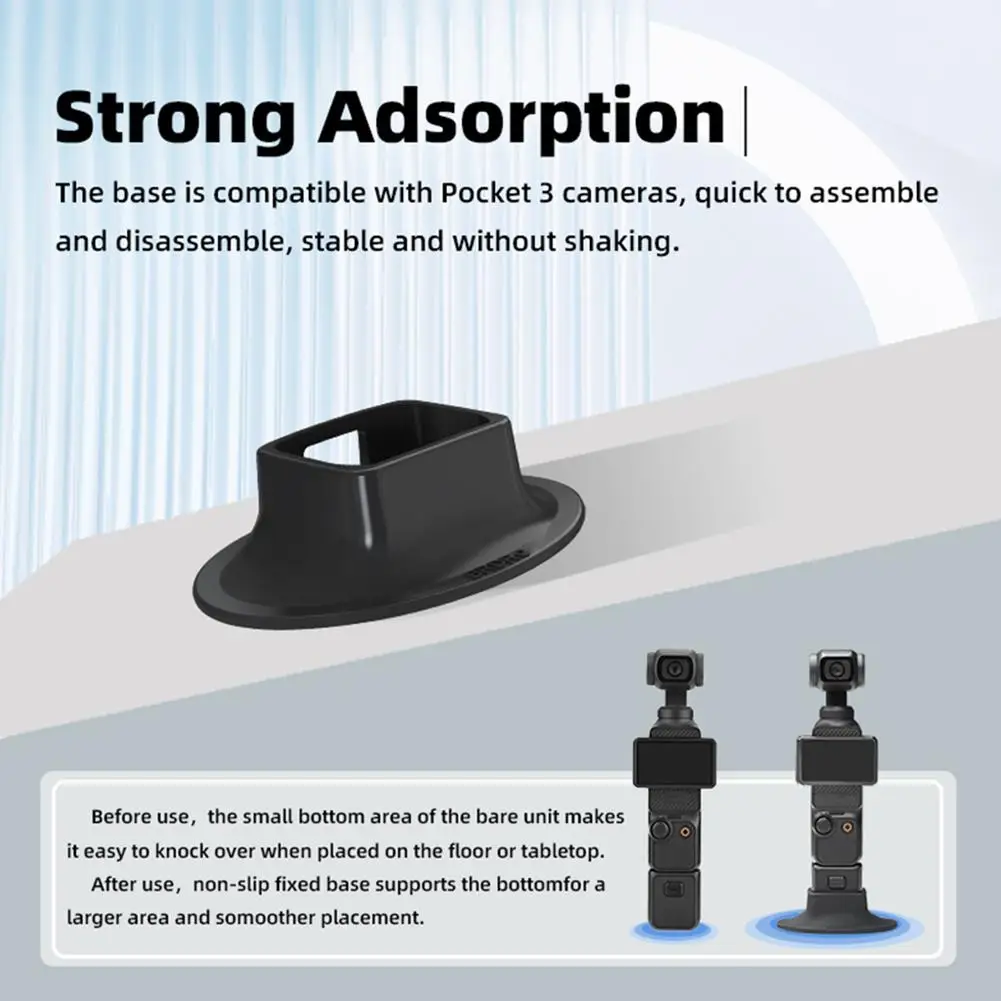 Silicon Base For DJI Pocket 3 Anti-slip Base Anti-skid Fixed Extension Adapter Handheld Gimbal Camera Bracket Base Mounting Base