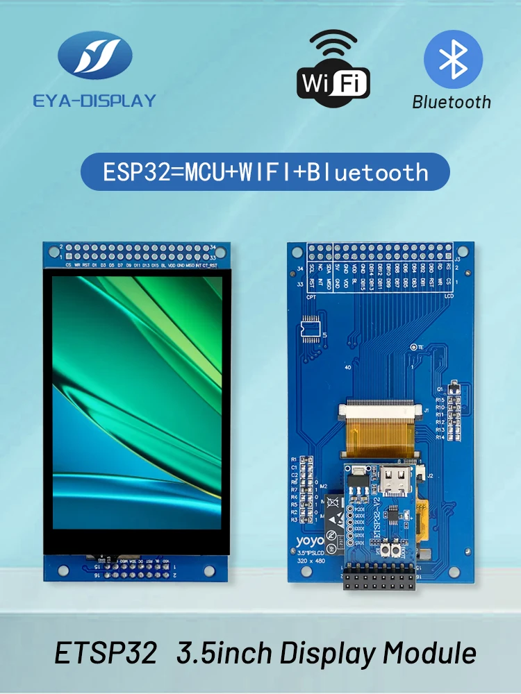 

ESP32 3.5-inch 320 * 480 Intelligent Display ScreenArduino LVGL WIFI&Bluetooth Development Board 3.5-inch LCD IPS Full View Mod