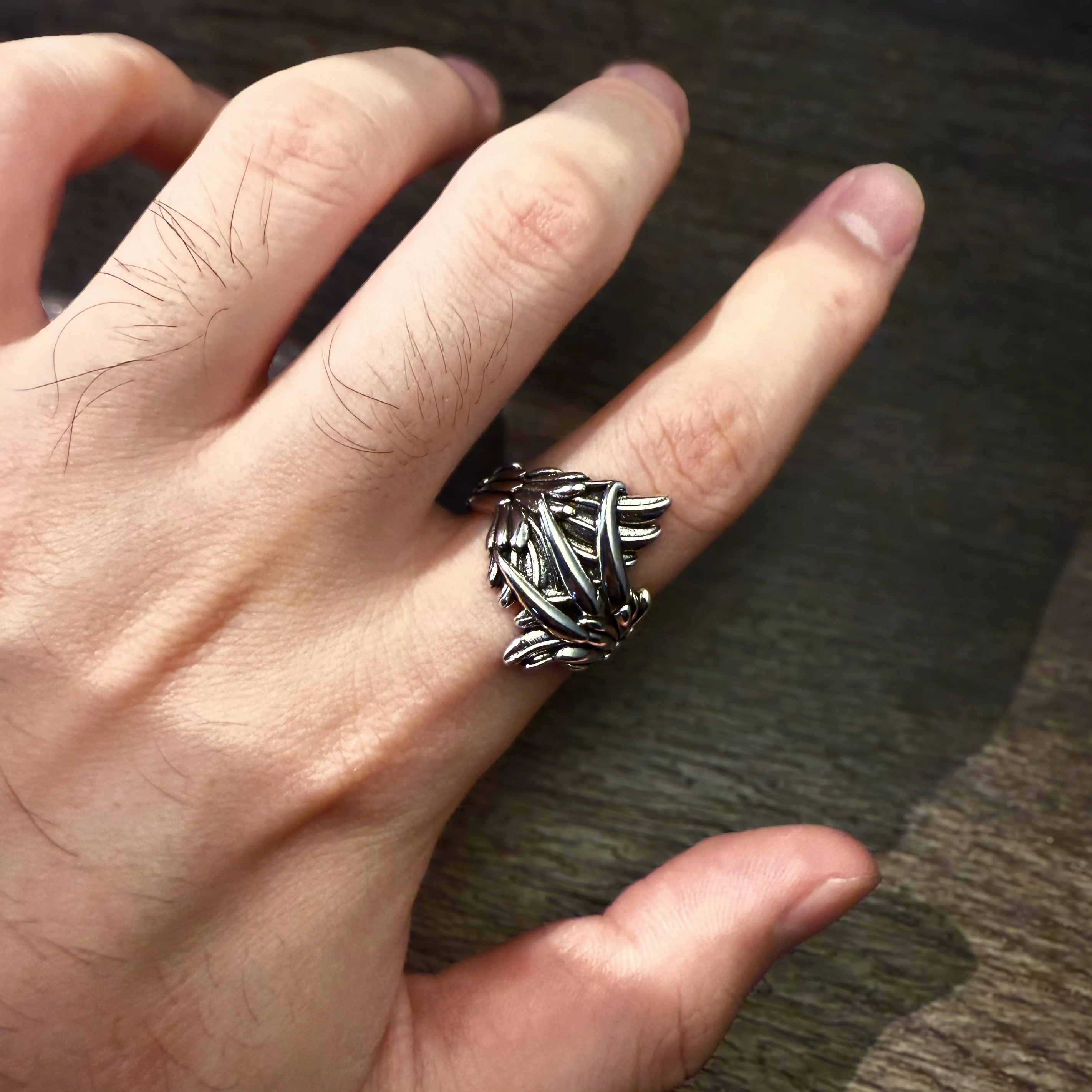 レトロなフェニックスの翼と爪のデザインの調整可能なオープンリ - Men'S Accessories Rings のレビューと価格