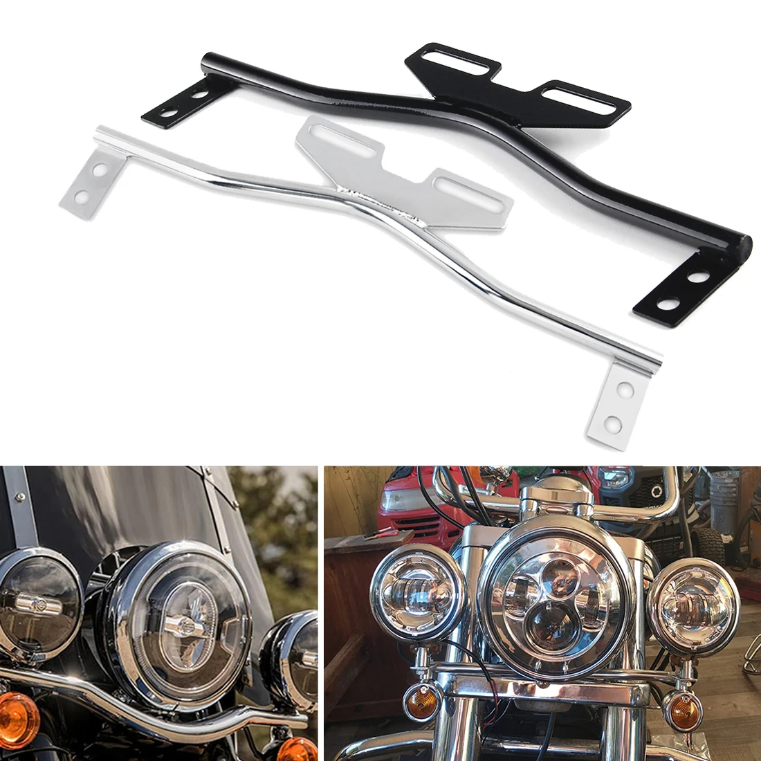 

Moto Led Light Mount Bracket Bar Driving Lighting Fog Lamp Holder Accessories for Motorcycle Crash Bar Guard