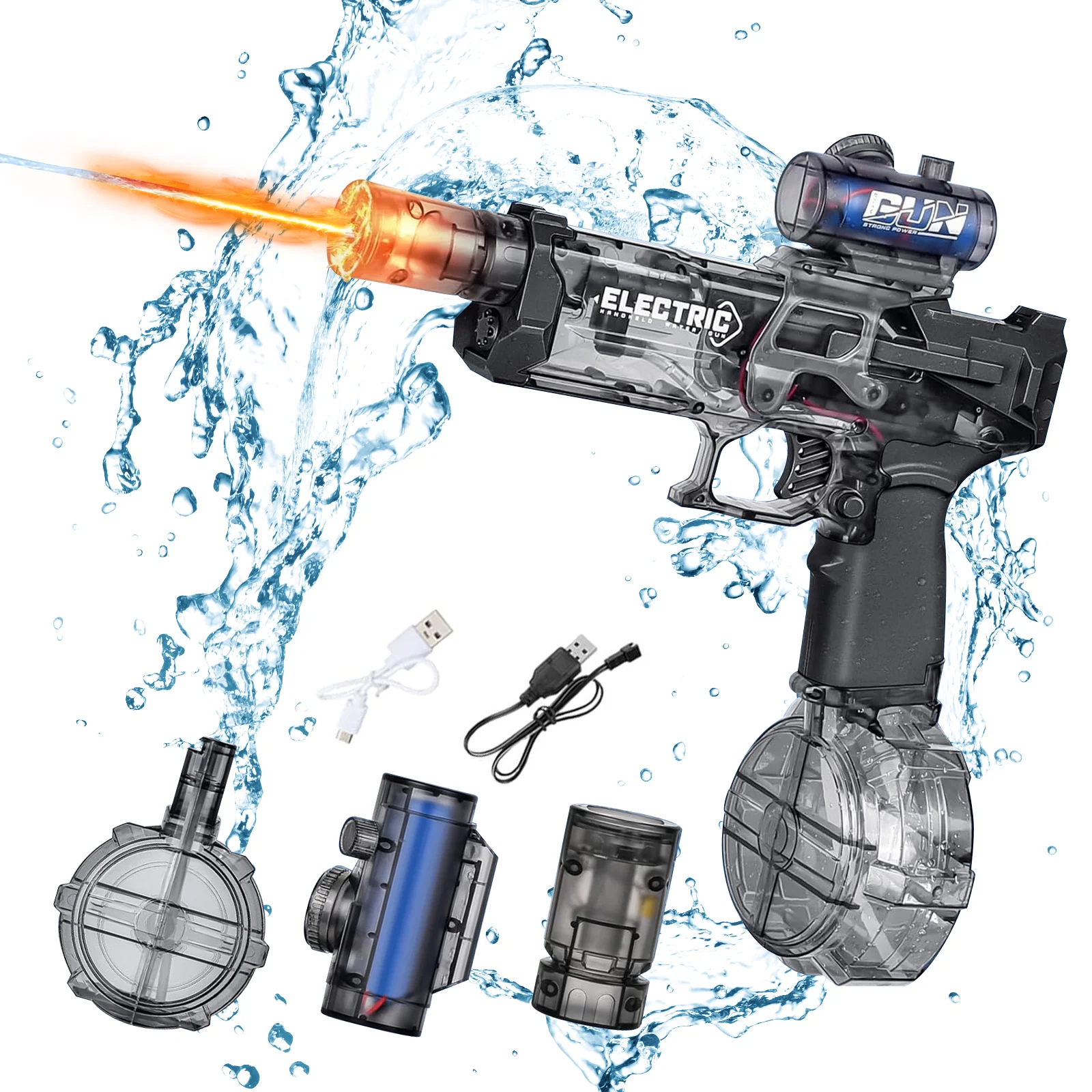 

500ml High Capacity Electric Water Squirter - Long Range Summer Outdoor Toy, Interactive Pool Garden Water Fight Gift