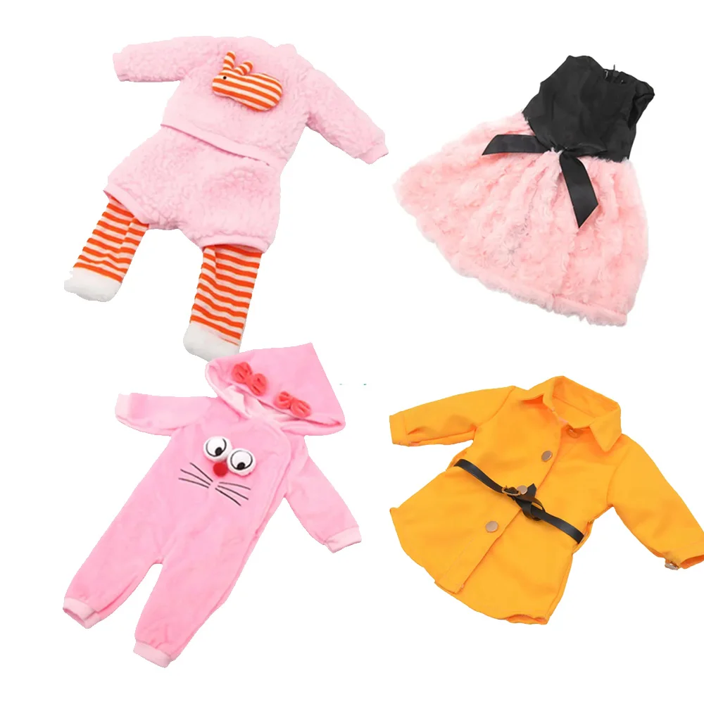 

Doll clothes for 43 cm toy new born doll and American doll Casual crawling clothes baby Cartoon suits