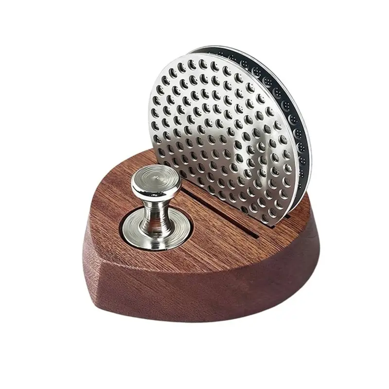 ABLG Espresso Puck Screen Grinding Handle& Storage Rack, Including Magnetic Pickup Tool