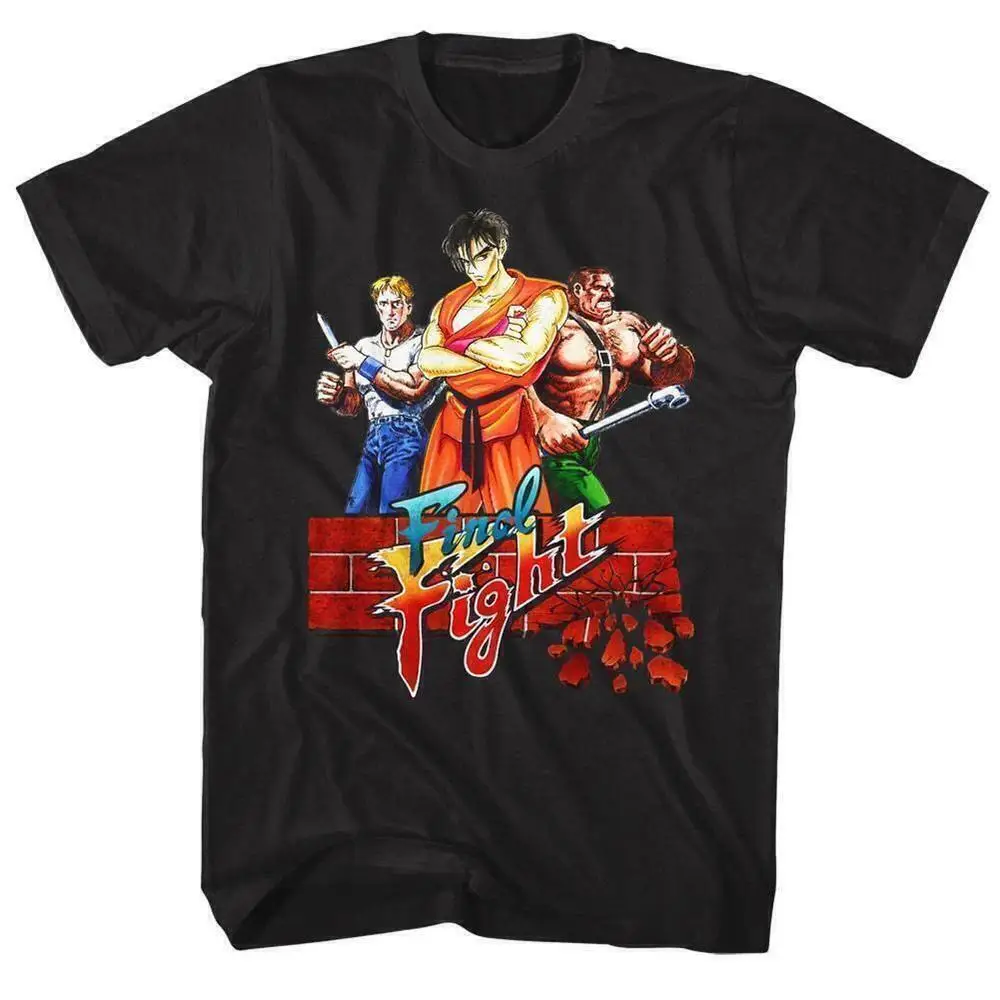 Final Fight Gang Graphic T-Shirt Cotton Men Women Streetwear Tee