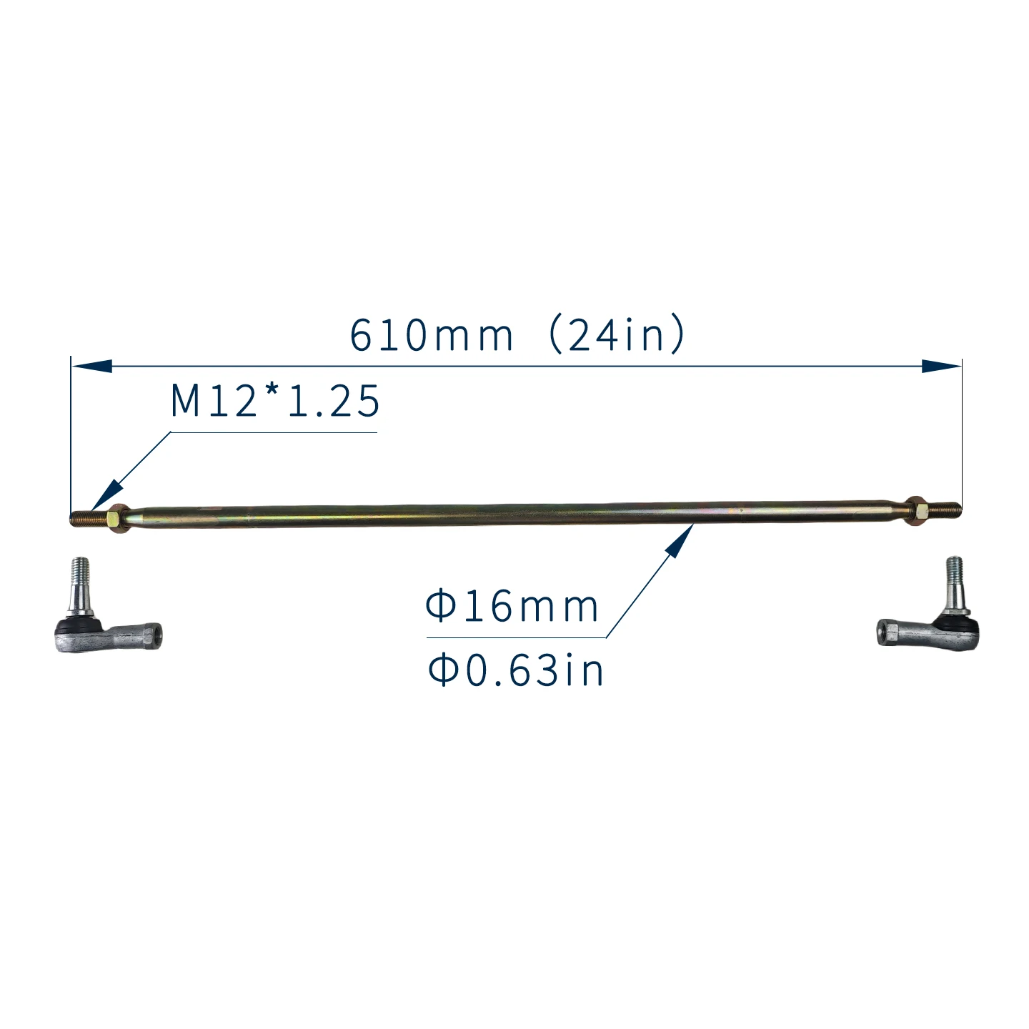 Tie Rod Assembly 70876-G02 70876G02 Compatible with E-Z-GO TXT 2001-Up Gas Electric 70902G01 70902G02