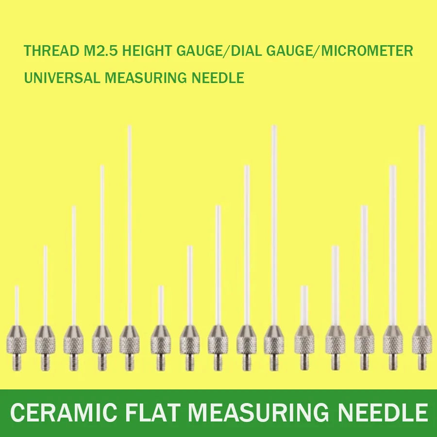 Dial indicator, micrometer, height gauge, measuring needle, flat measuring needle, insulated ceramic measuring needle