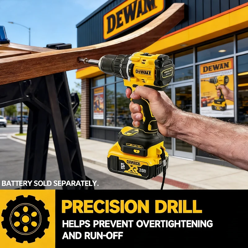 

100%Original DEWALT 20V 6.0Ah Lithium Battery Rechargeable Brushless Compact Electric Screwdriver Hand Drill Impact Drill DCD805