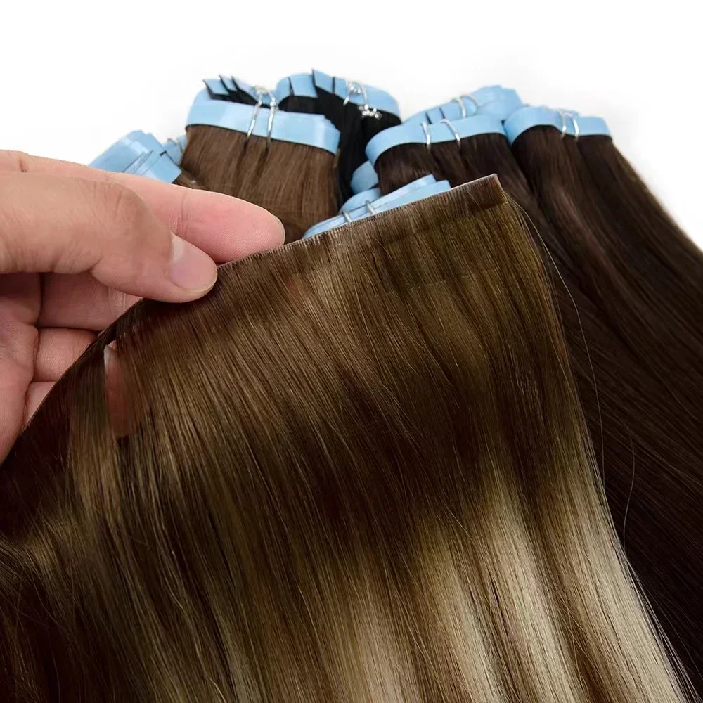 300g Cheap Factory Price Double Drawn customization Color length 100% Human Tape Hair Extensions Virgin Remy Tape