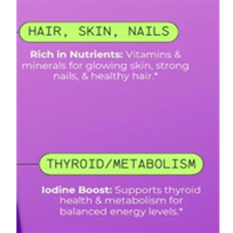 Organic Irish Seaweed Gummies, Suitable for Both Men and Women, Help Boost Immunity