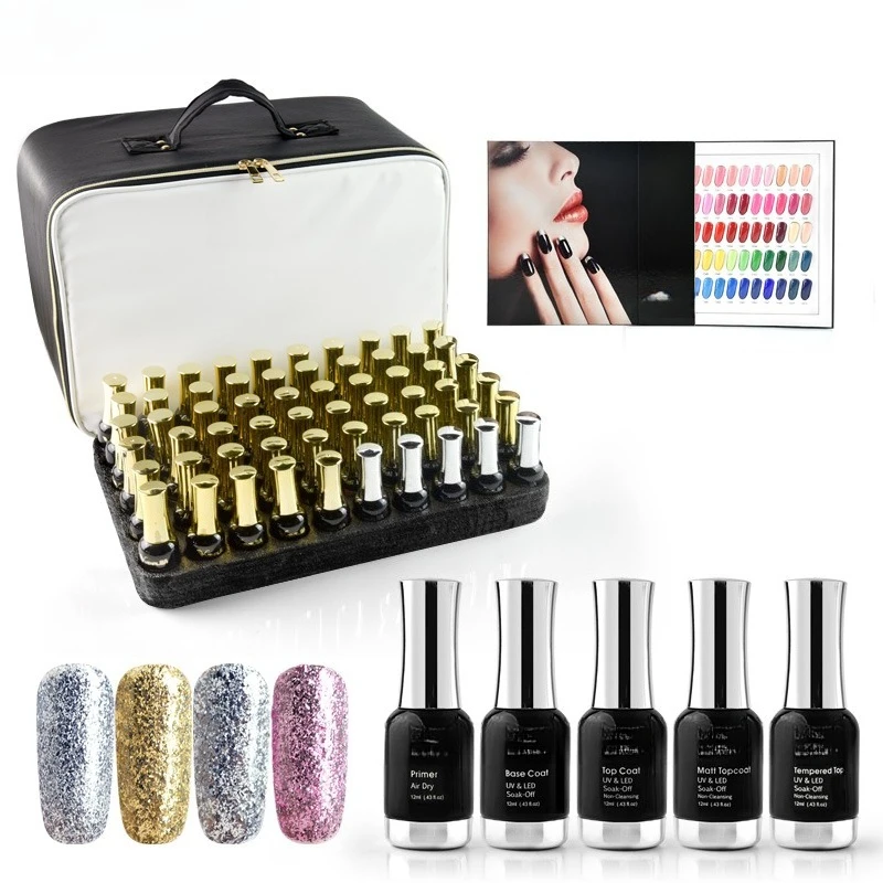 Nail Art  UV LED Gel Nail Polish Kit OEM Private Label Nail Polish Varnish Color Enamel Varnish Whole Set Gels