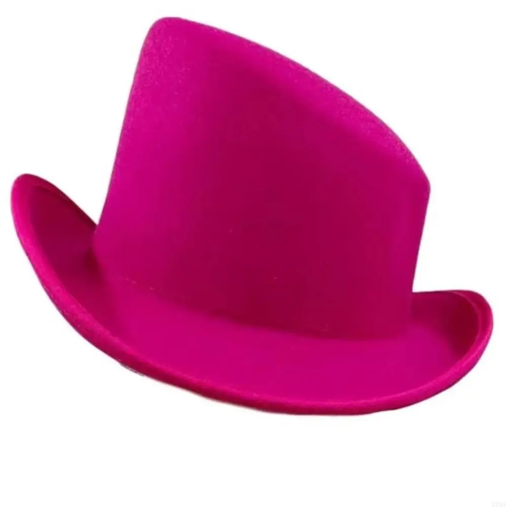 Costume Accessory Angled Edge Fedora Hat Bucket Hat British Style Magic Hat Slanted Top Durable Magician Hat Gatherings