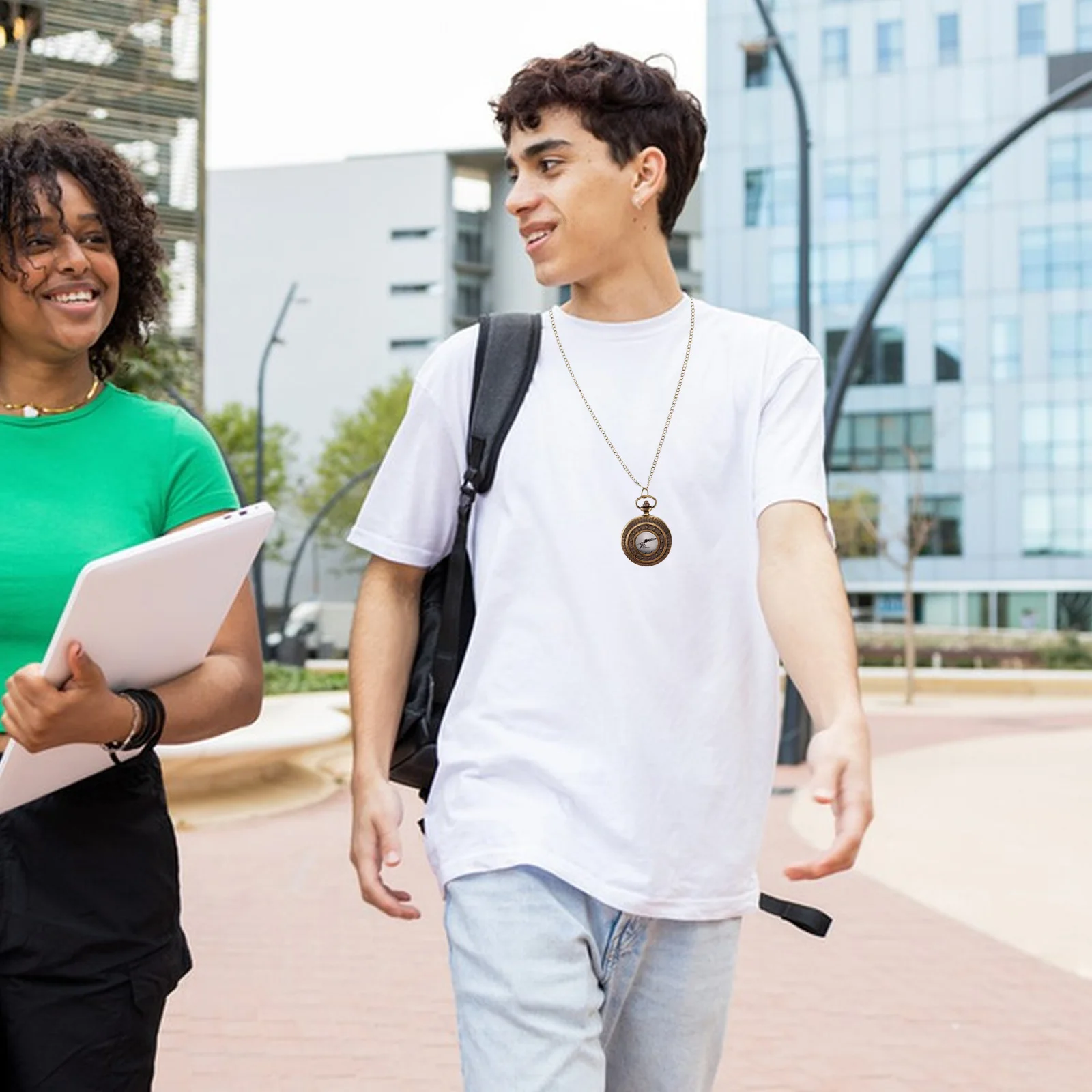 ساعة جيب مزخرفة، ساعات صغيرة عتيقة للنساء والرجال، غطاء قلاب كلاسيكي للجنسين، ساعة جيب مع سلسلة مع سلسلة