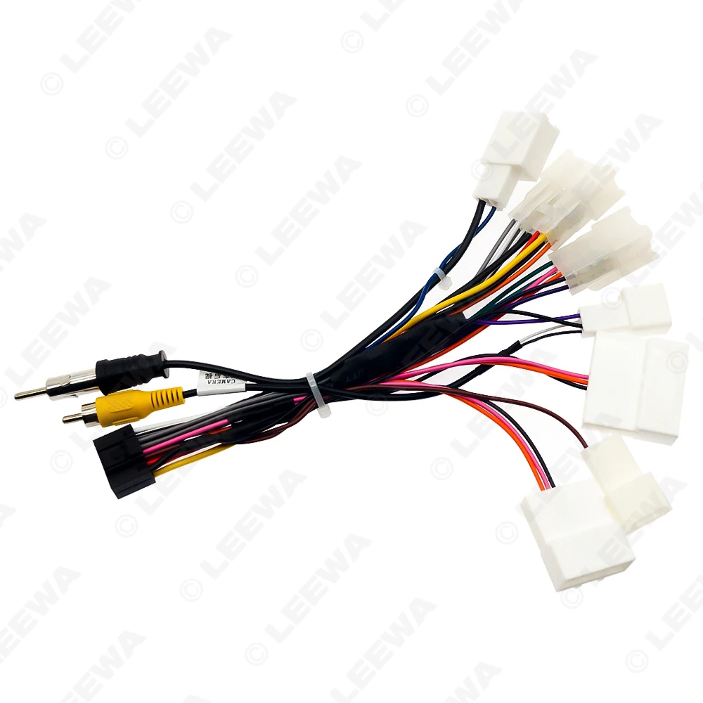 LEEWA Auto 16Pin Cavo di Alimentazione Cablaggio Adattatore Per Toyota 2004-2024 Unità Principale di Installazione Auto Radio Cavo di Alimentazione Adattatore