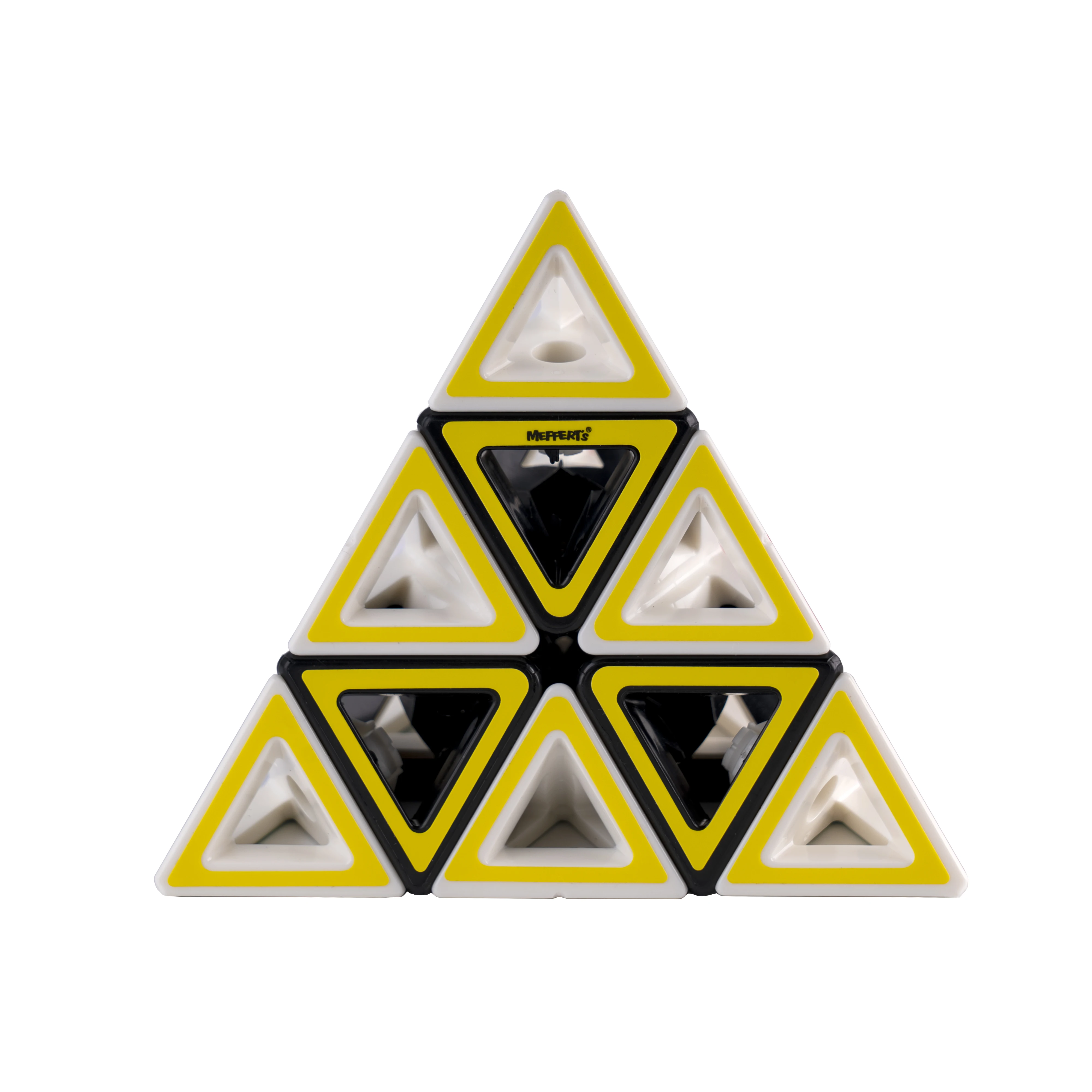 Rompecabezas de edición conmemorativa genuina de Meffert, pirámide ahuecada en blanco y negro, cubo de forma Irregular, juguete antiestrés