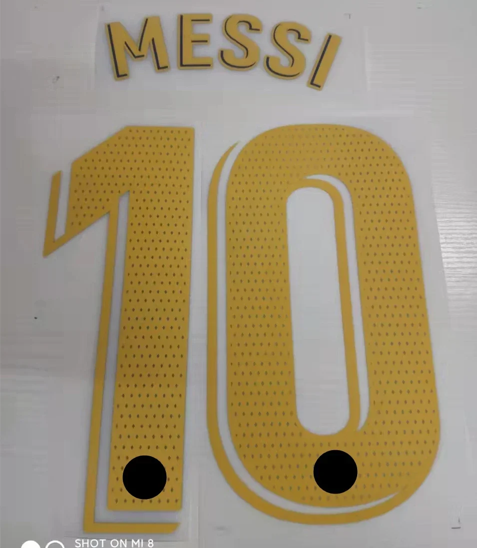 Super A soccer number 19-20 20-21 Barce messi10 Fans and players version number font print, Hot stamping patches