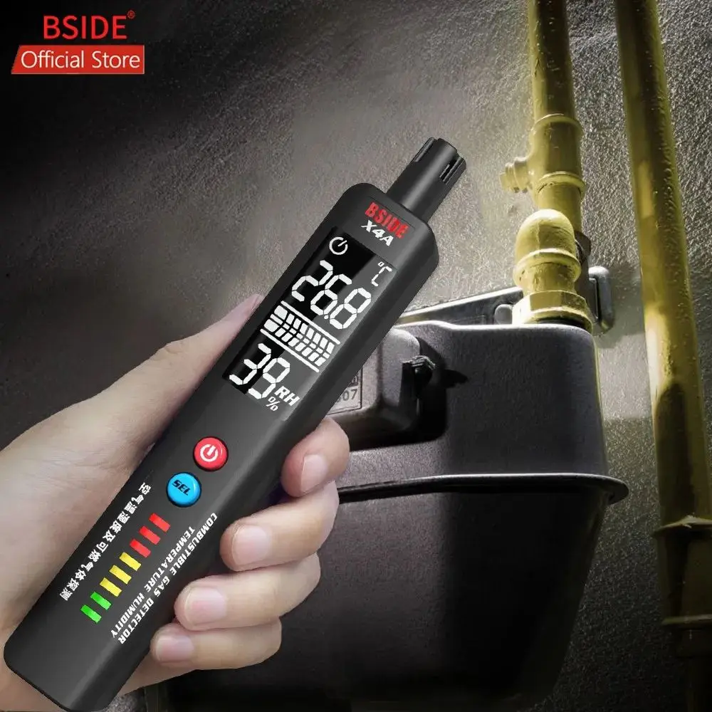 BSIDE X4A igrometro digitale professionale rilevatore di Gas naturale temperatura ambiente interna umidità metano butano Tester strumento calibro
