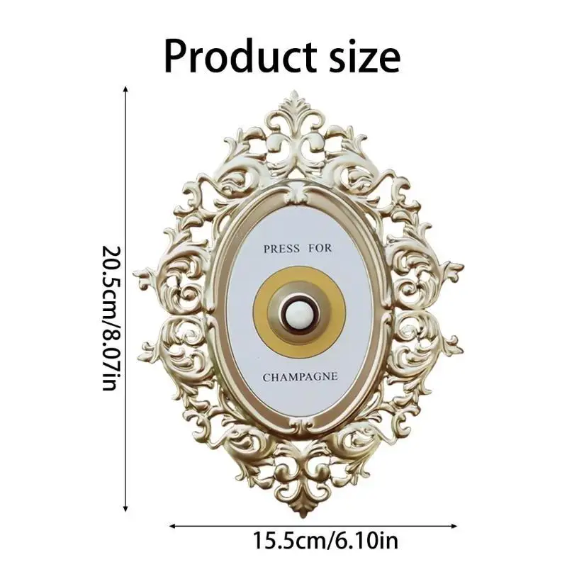 5ASD Decorative Toilmell Push Botton Pequeño Presione Toilebell para fiesta, Navidad, Inicio