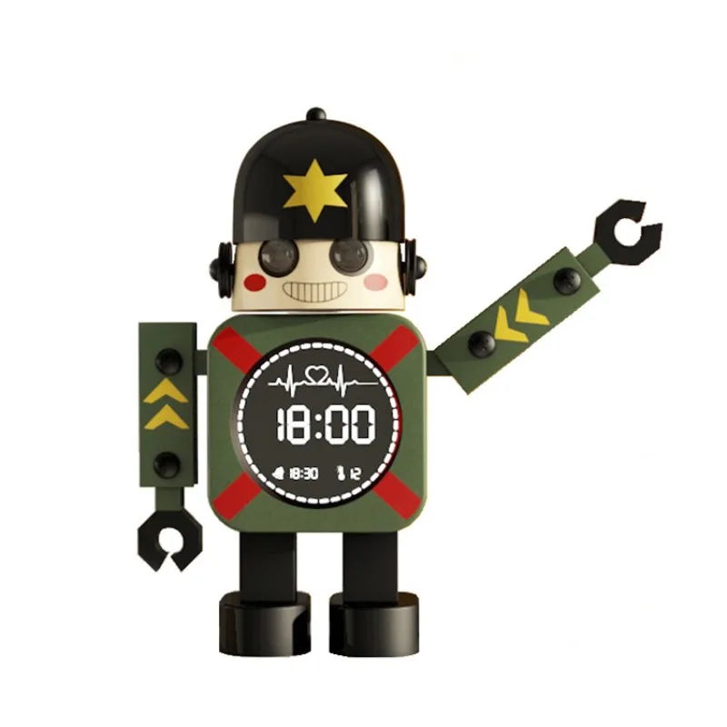 

Alarm clock Electronic intelligent student clock Boys and girls Creative robot clock