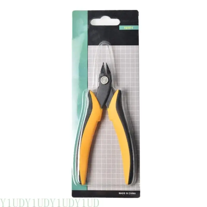 Y1UD Diagonal Pliers Side Cutting Nipper Electronic Wire Cutters Outlet Mini Scissors Plastic Handle Models Hand Tool