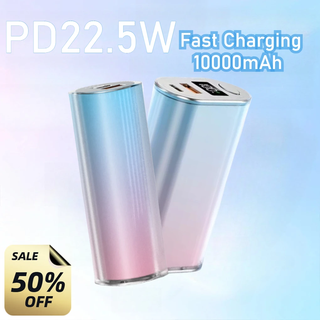 Mini batteria esterna da 5000 mAh (Power Bank) – Ricarica rapida USB-C 22,5 W, format tascabile per iPhone, Samsung, Xiaomi