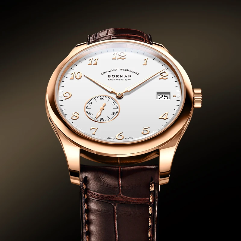 BORMAN Nuova collezione Micro Rotor Orologi da uomo minimalisti Movimento meccanico automatico Orologi da uomo d'affari super sottili