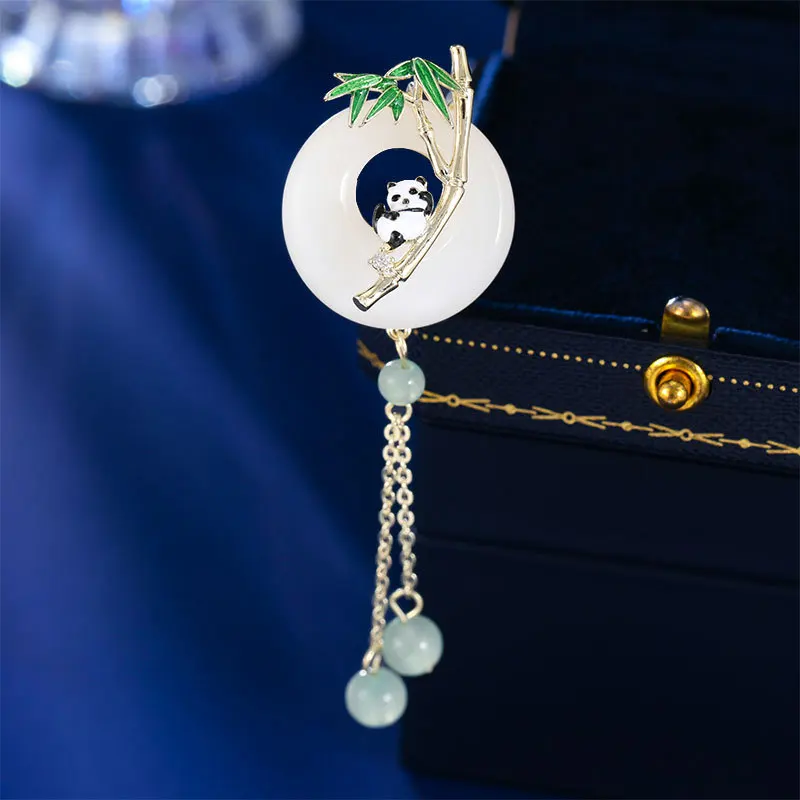 

Новая булавка в стиле ретро, антикварная панда, безопасная пряжка, корсаж Cheongsam