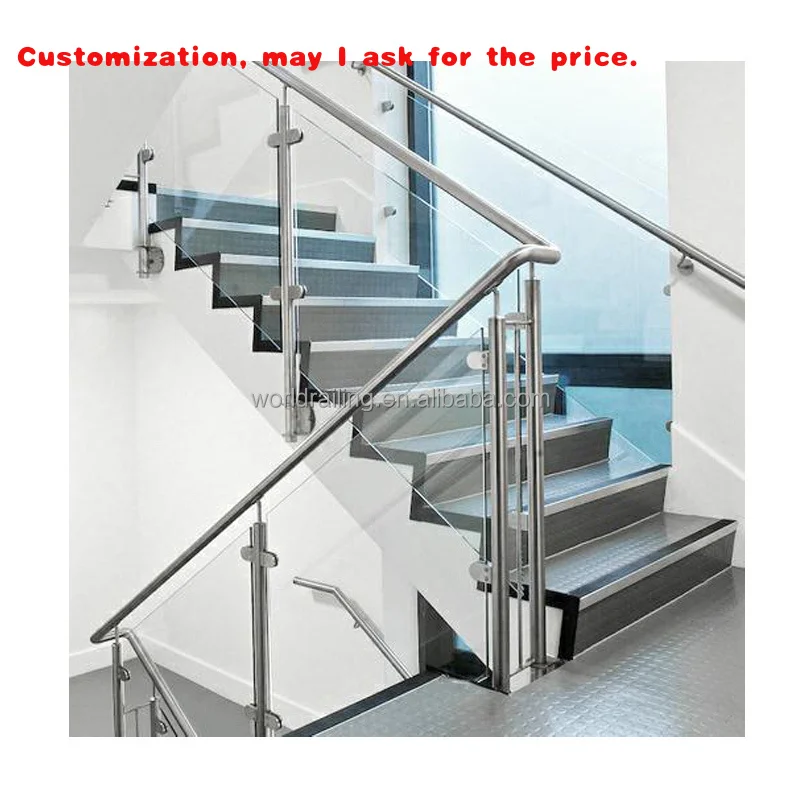 

на заказ.YL Прочные стеклянные перила из нержавеющей стали для дома в помещении и на открытом воздухе