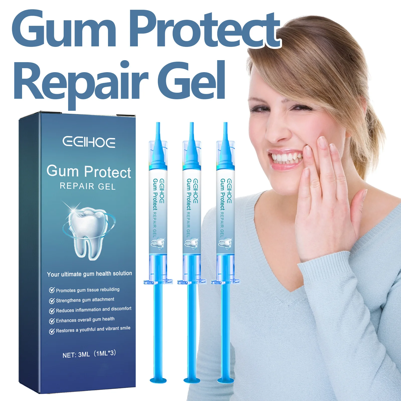 Gum Care Repair Gel Strengthening Repairing Soft Tissue Restore Healthy Oral Portable Soothe Gum Discomfort Tooth Serum